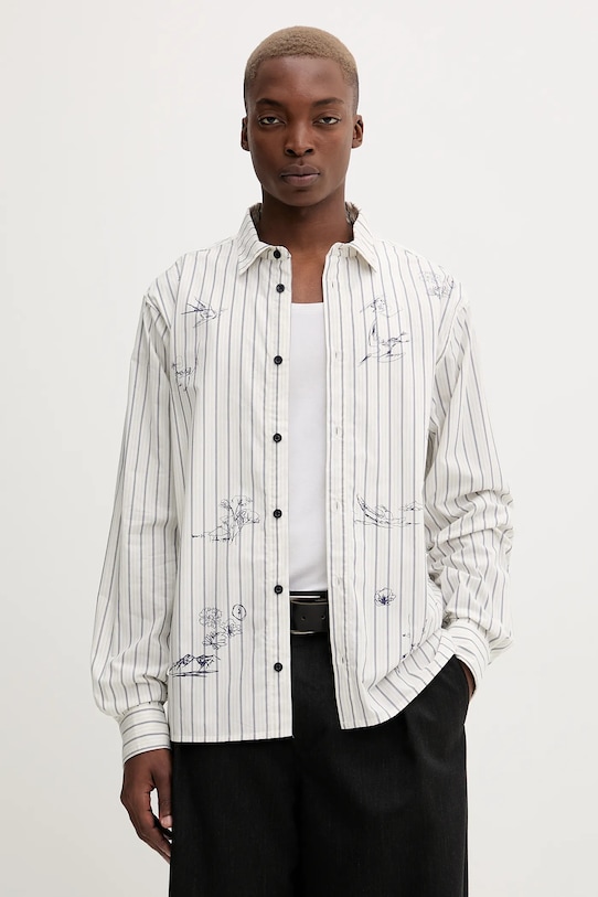 Хлопковая рубашка с принтом в полоску Desigual, бежевый
Хлопковая рубашка с принтом в полоску Desigual, бежевый