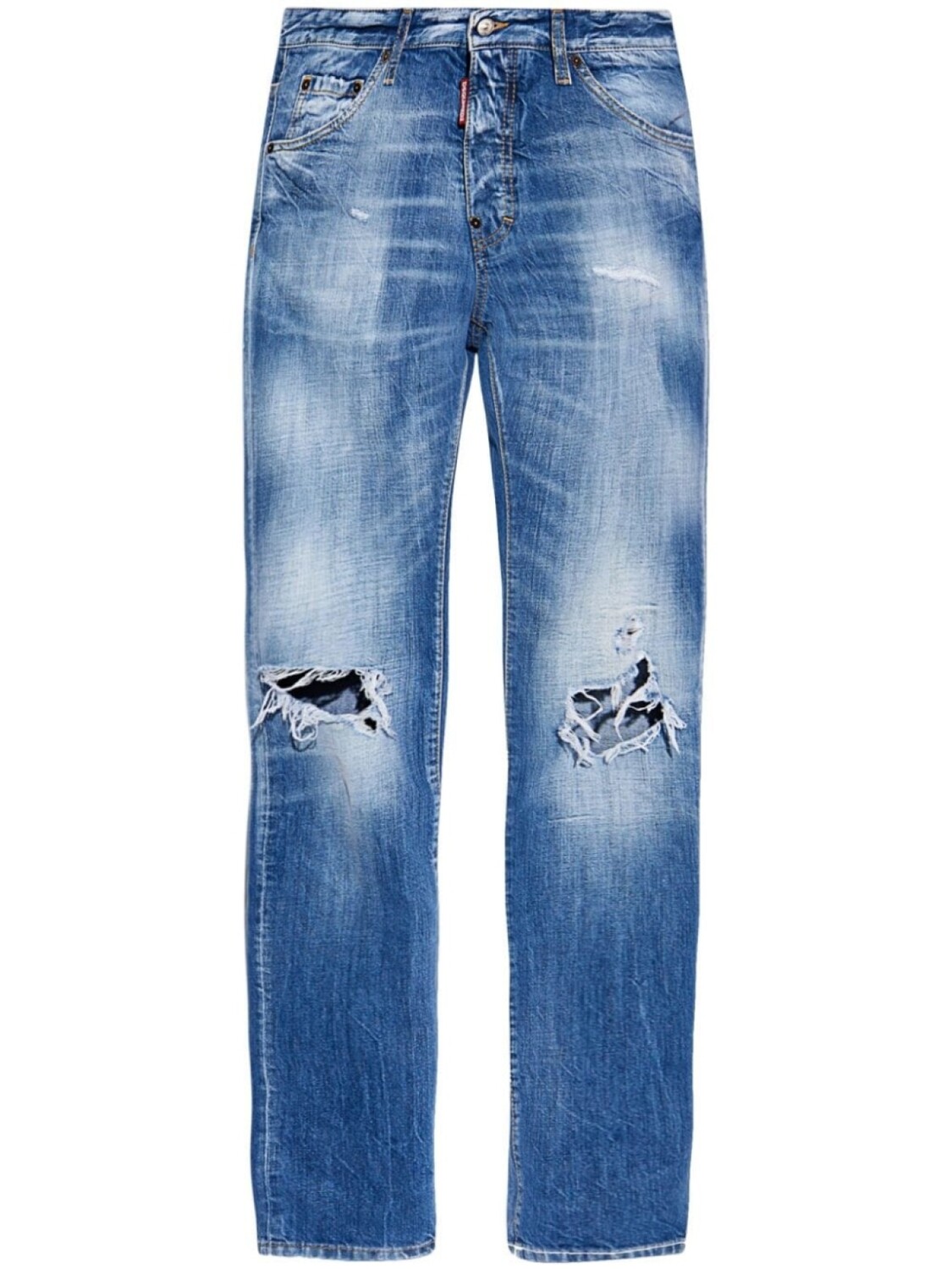 Dsquared2 прямые джинсы Cool Guy с эффектом потертости, синий 
Dsquared2 прямые джинсы Cool Guy с эффектом потертости, синий