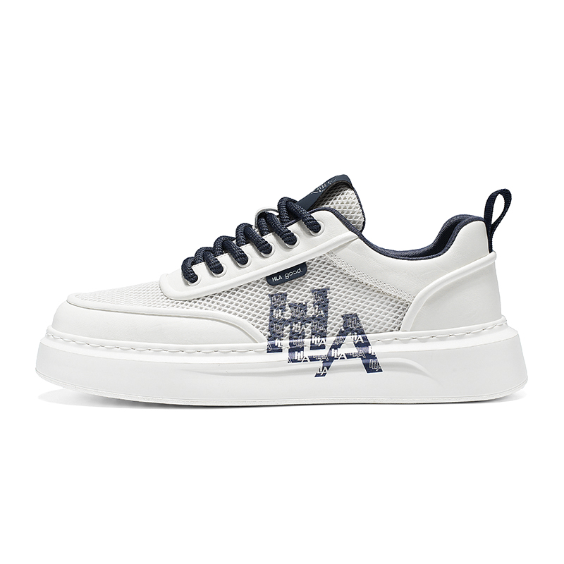 HLA Мужские низкие скейтбордские кроссовки бело-синие, цвет White Blue
HLA Мужские низкие скейтбордские кроссовки бело-синие, цвет White Blue