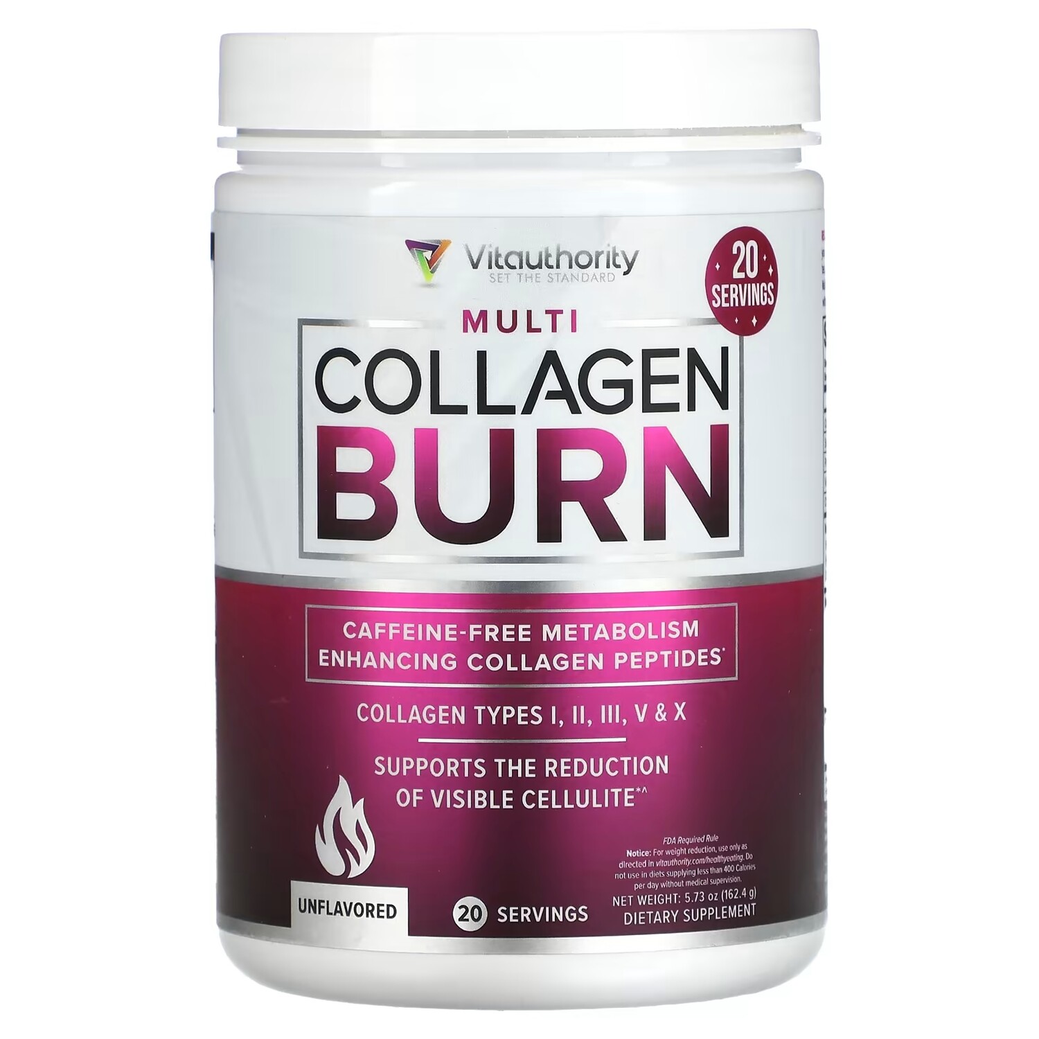 Добавка Vitauthority Multi Collagen Burn без вкуса, 162, 4г
