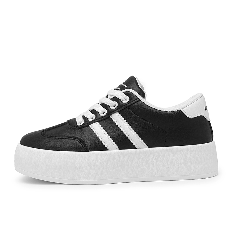 WARRIOR Дышащие скейтерские кроссовки для увеличения роста унисекс черно-белые, цвет Black White 
WARRIOR Дышащие скейтерские кроссовки для увеличения роста унисекс черно-белые, цвет Black White