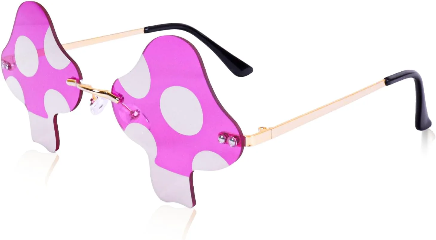 Солнцезащитные очки без оправы в форме гриба для женщин и мужчин, для вечеринок, Хэллоуина, Рождества, косплея, выпускного бала. Аксессуары Klfoho, Purple
Солнцезащитные очки без оправы в форме гриба для женщин и мужчин, для вечеринок, Хэллоуина, Рождества, косплея, выпускного бала. Аксессуары Klfoho, Purple