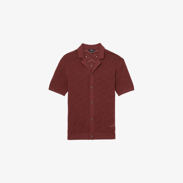 Рубашка Reiss Royce pointelle из хлопка с коротким рукавом, красный
Рубашка Reiss Royce pointelle из хлопка с коротким рукавом, красный