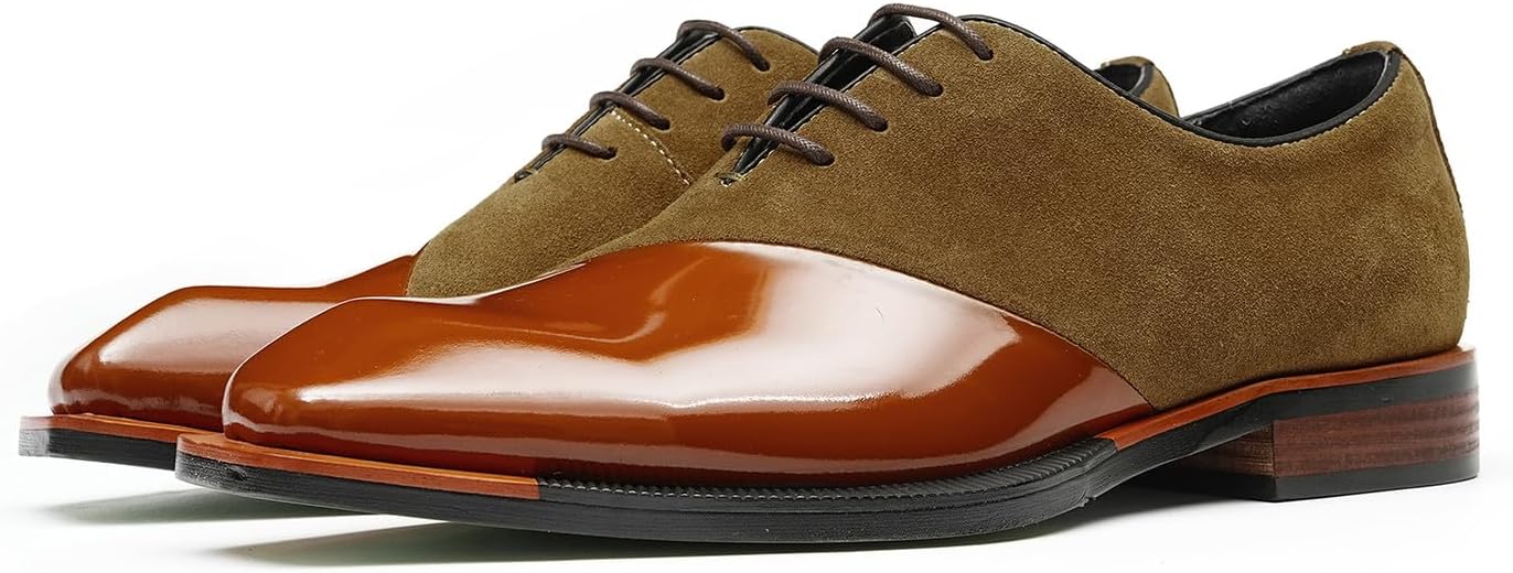 Мужские туфли-оксфорды Santimon из двух видов кожи и замши - официальные, деловые, повседневные и свадебные - модные, удобные с резиновой подошвой против скольжения, коричневый
Мужские туфли-оксфорды Santimon из двух видов кожи и замши - официальные, деловые, повседневные и свадебные - модные, удобные с резиновой подошвой против скольжения, коричневый