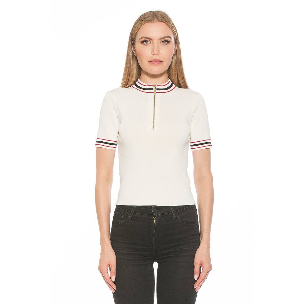 Женский вязаный топ ALEXIA ADMOR Phoebe с короткими рукавами и воротником-стойкой на молнии 1/4, цвет Ivory
Женский вязаный топ ALEXIA ADMOR Phoebe с короткими рукавами и воротником-стойкой на молнии 1/4, цвет Ivory