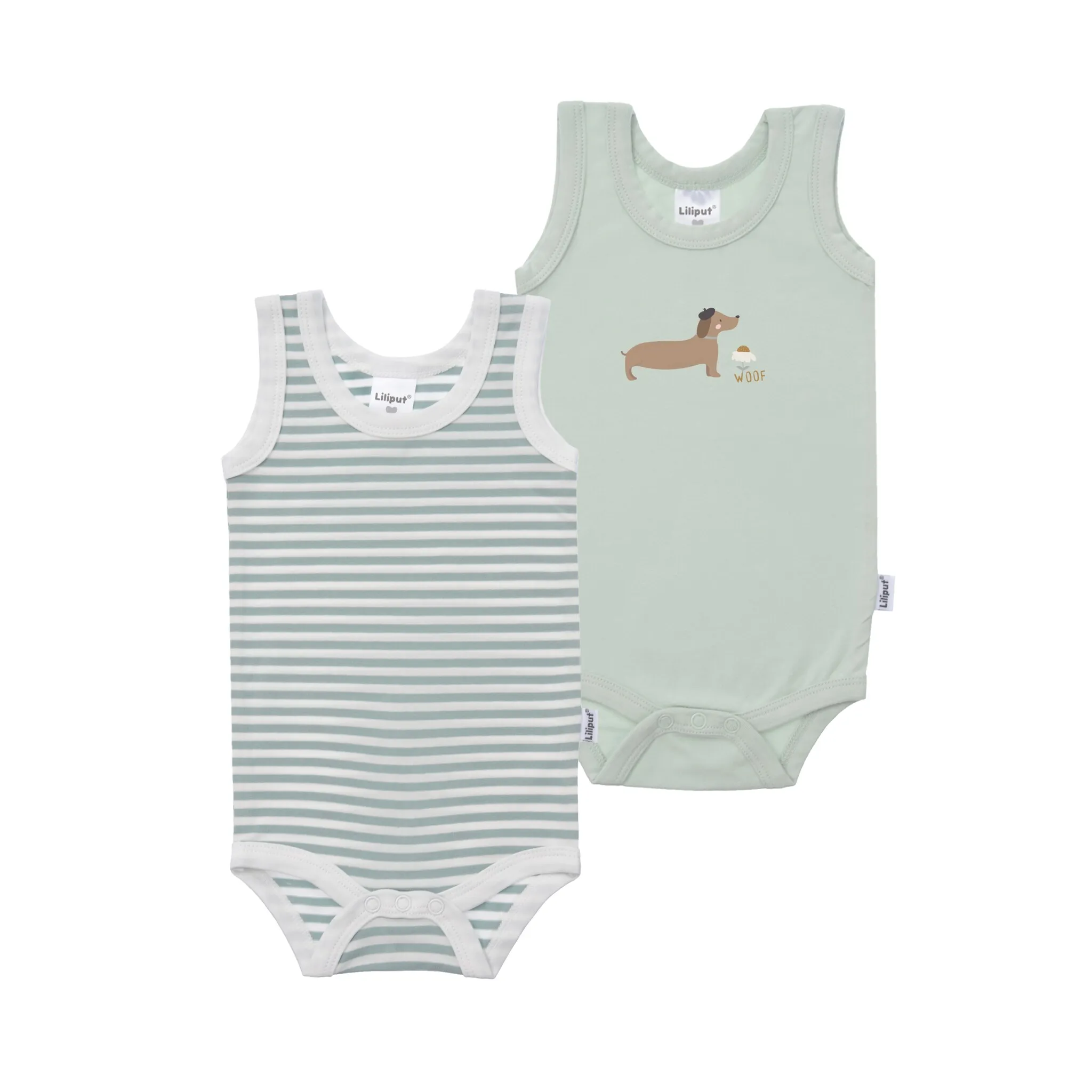 Боди Lilipute «Такса», упаковка из 2 шт., с удобным круглым вырезом, светло-зеленый
Боди Lilipute «Такса», упаковка из 2 шт., с удобным круглым вырезом, светло-зеленый