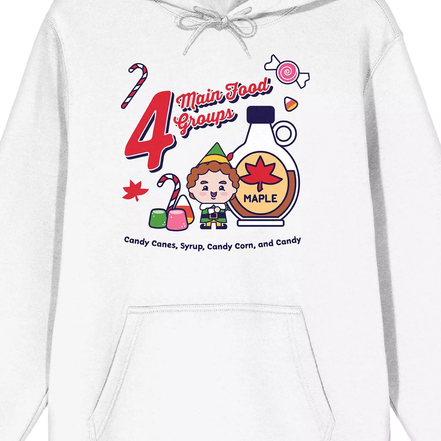 Мужская толстовка Elf с капюшоном четырех основных пищевых групп Licensed Character
Мужская толстовка Elf с капюшоном четырех основных пищевых групп Licensed Character