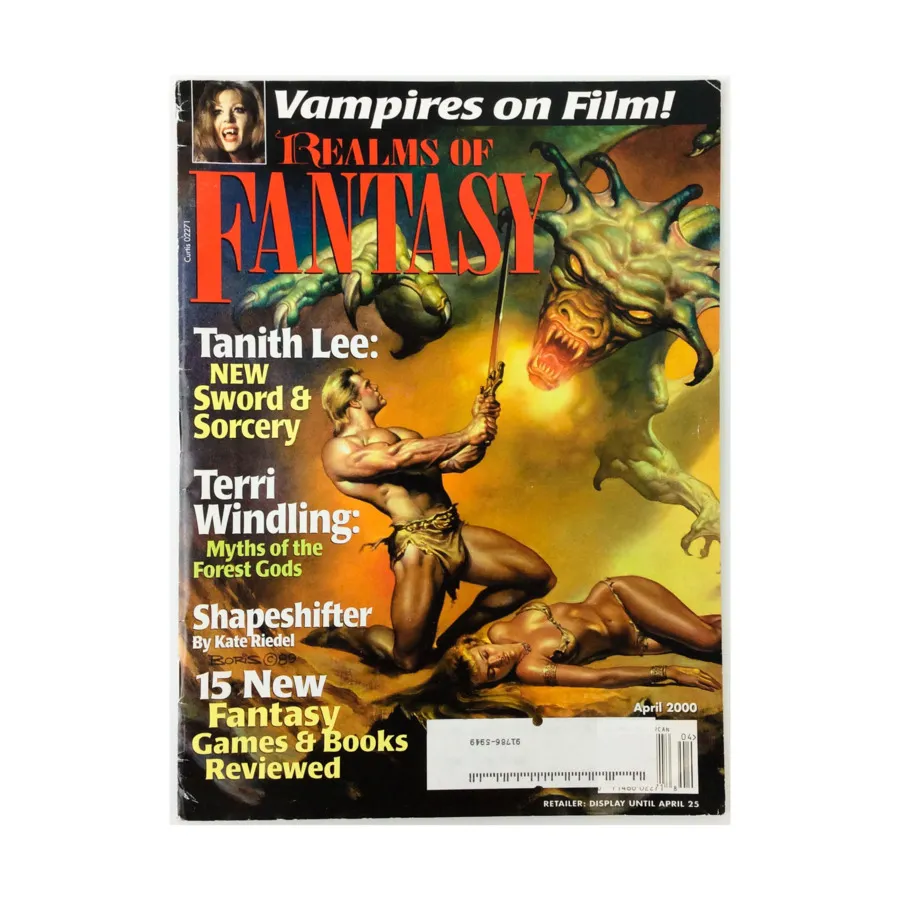 Журнал 2000 April "Tanith Lee, New Sword & Sorcery, Vampires on Film", Realms of Fantasy Magazine
Журнал 2000 April "Tanith Lee, New Sword & Sorcery, Vampires on Film", Realms of Fantasy Magazine