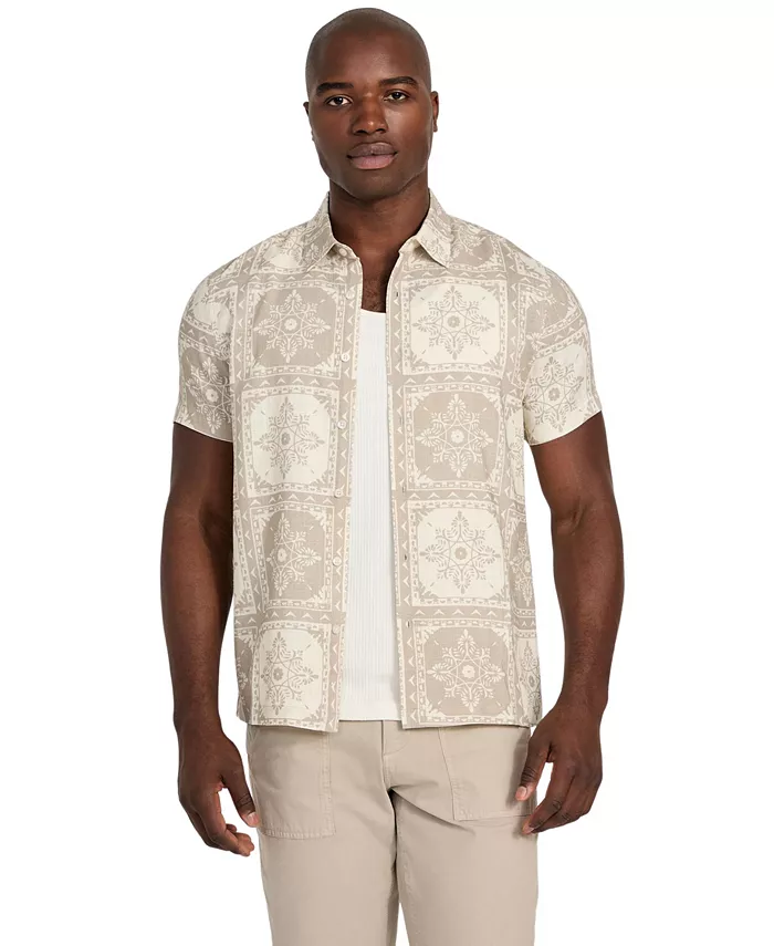 Мужская рубашка Mosley с принтом под плитку Guess, коричневый
Мужская рубашка Mosley с принтом под плитку Guess, коричневый