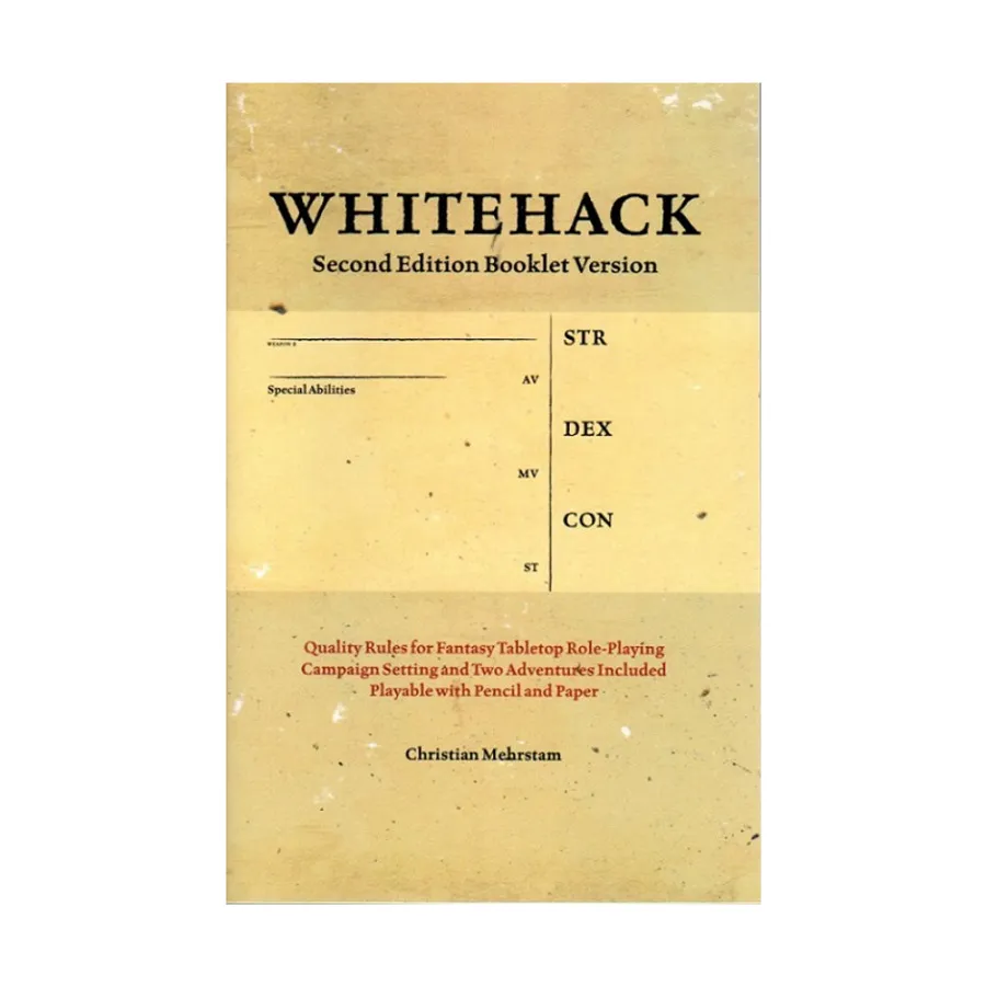 Whitehack (2nd Edition, Booklet Version), Whitehack (Christian Mehrstam), мягкая обложка
Whitehack (2nd Edition, Booklet Version), Whitehack (Christian Mehrstam), мягкая обложка