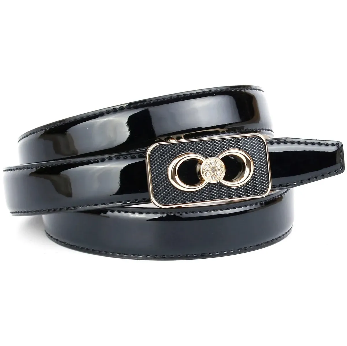 Кожаный ремень Anthoni Crown, фантастический автоматический ремень из лакированной кожи, застежка со стразами, черный
Кожаный ремень Anthoni Crown, фантастический автоматический ремень из лакированной кожи, застежка со стразами, черный