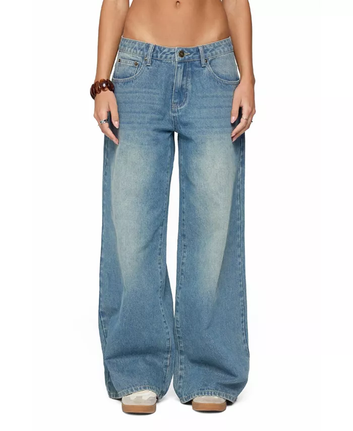 Женские джинсы с заниженной талией и винтажным принтом Edikted, синий
Женские джинсы с заниженной талией и винтажным принтом Edikted, синий