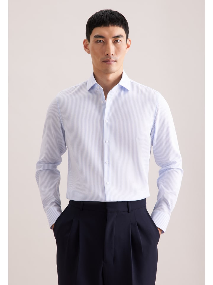 Seidensticker Деловая рубашка фасона, средне-синего цвета
Seidensticker Деловая рубашка фасона, средне-синего цвета