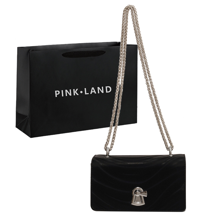 PINK·LAND Женская наплечная сумка малого размера, Black Ripple
PINK·LAND Женская наплечная сумка малого размера, Black Ripple