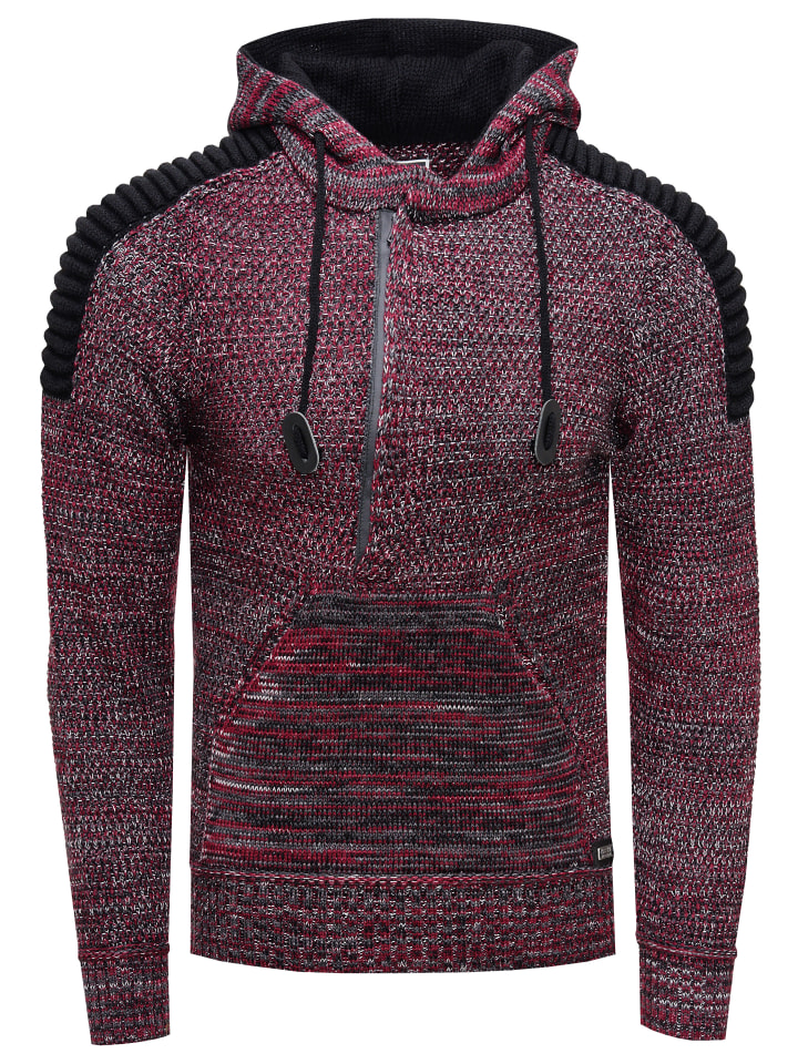 Свитер крупной вязки с контрастным капюшоном и застежкой-молнией на 1/2 дюйма, красный Rusty Neal
Свитер крупной вязки с контрастным капюшоном и застежкой-молнией на 1/2 дюйма, красный Rusty Neal