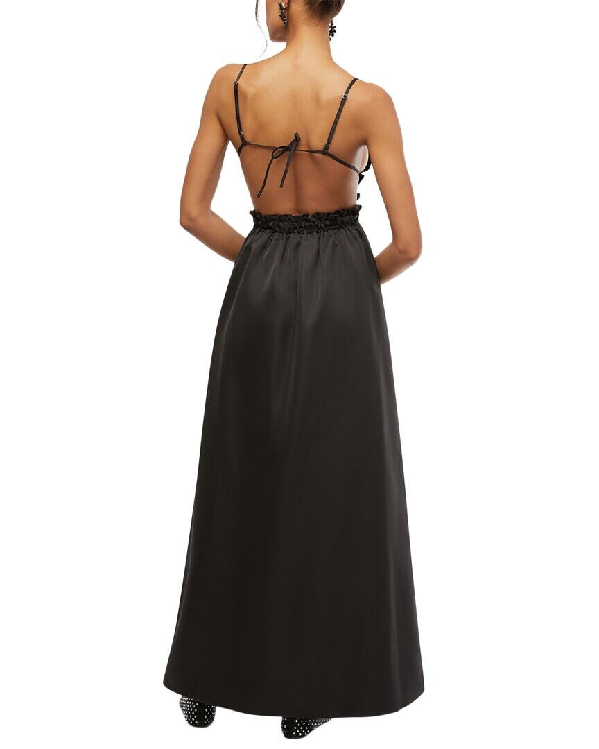 WeWoreWhat Платье макси с рюшами и нагрудником, черный
WeWoreWhat Платье макси с рюшами и нагрудником, черный