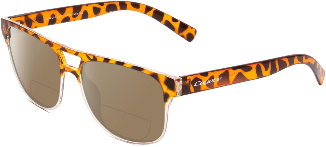 Солнцезащитные очки Coyote Elixir унисекс с поляризацией или бифокальными линзами | Защита от УФ-излучения | Квадратная форма | 52 мм, Tortoise Clear Fade Frame/Brown Lens
Солнцезащитные очки Coyote Elixir унисекс с поляризацией или бифокальными линзами | Защита от УФ-излучения | Квадратная форма | 52 мм, Tortoise Clear Fade Frame/Brown Lens