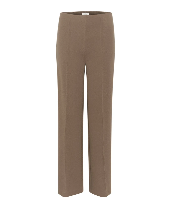 Брюки прямого кроя с эластичным поясом. Soaked In Luxury, коричневый
Брюки прямого кроя с эластичным поясом. Soaked In Luxury, коричневый