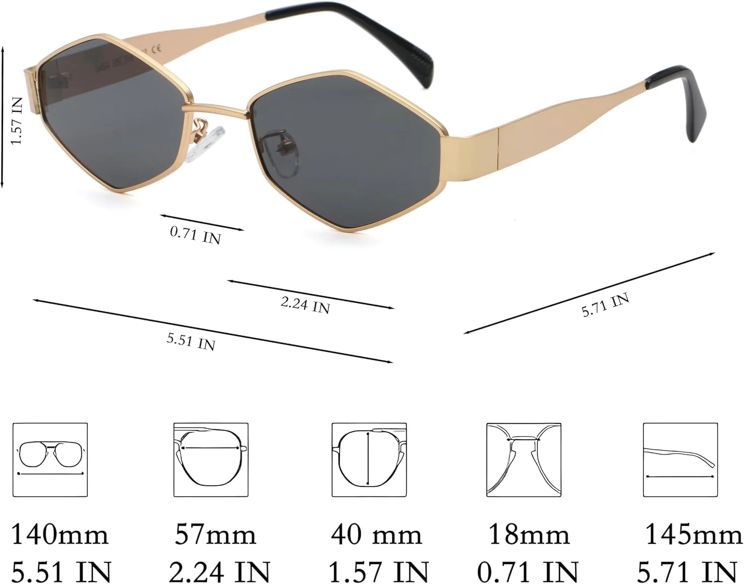 Металлические поляризованные ретро-солнцезащитные очки неправильной формы для женщин и мужчин, 2025 год, новые, модные, винтажные, UV400 LOOKALEIDOSCOPE, Black&gold
Металлические поляризованные ретро-солнцезащитные очки неправильной формы для женщин и мужчин, 2025 год, новые, модные, винтажные, UV400 LOOKALEIDOSCOPE, Black&gold