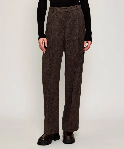 Брюки Loose fit Patrizia Pepe, коричневый 
Брюки Loose fit Patrizia Pepe, коричневый