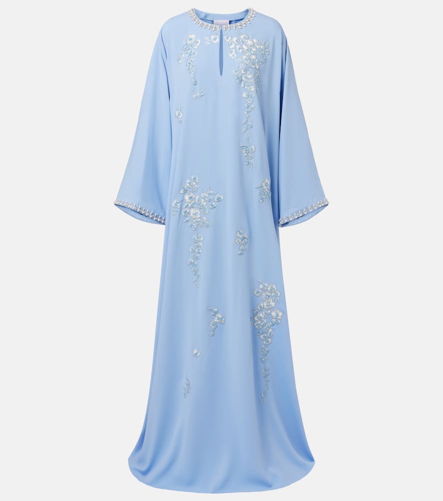 Кафтан из крепа с декоративными элементами Carolina Herrera, Celeste Multi
Кафтан из крепа с декоративными элементами Carolina Herrera, Celeste Multi