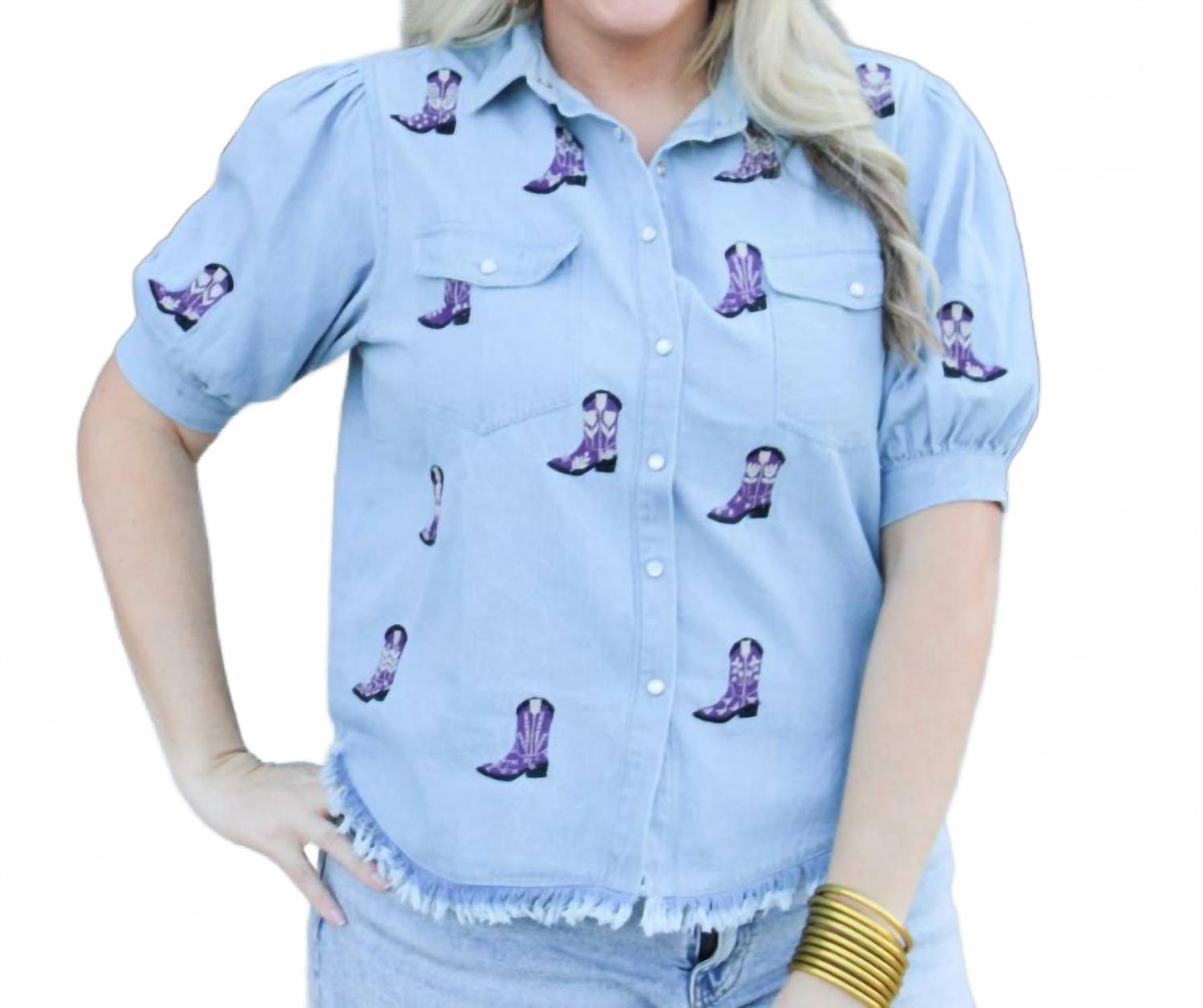 Джинсовый топ Bailey с короткими рукавами фиолетового цвета Layerz Clothing, фиолетовый
Джинсовый топ Bailey с короткими рукавами фиолетового цвета Layerz Clothing, фиолетовый