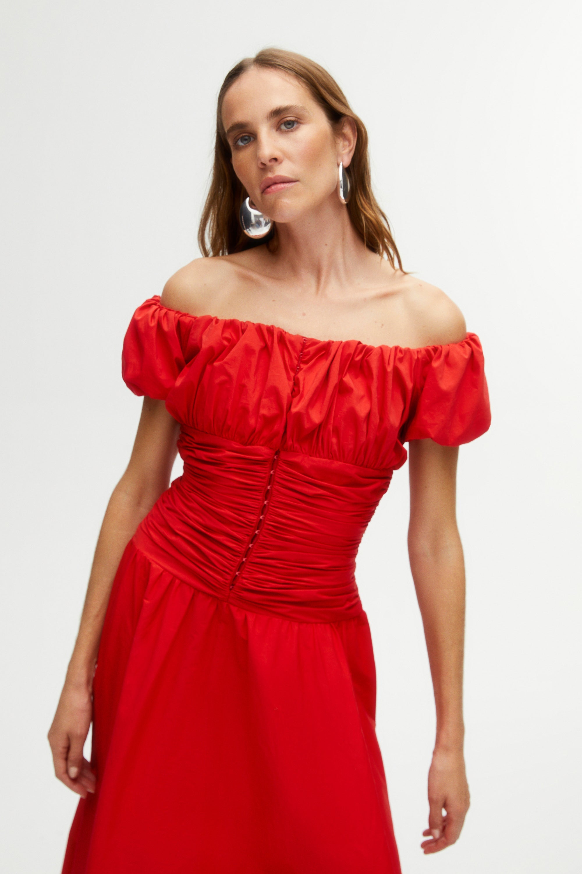 Платье миди с драпировкой Nocturne, красный
Платье миди с драпировкой Nocturne, красный