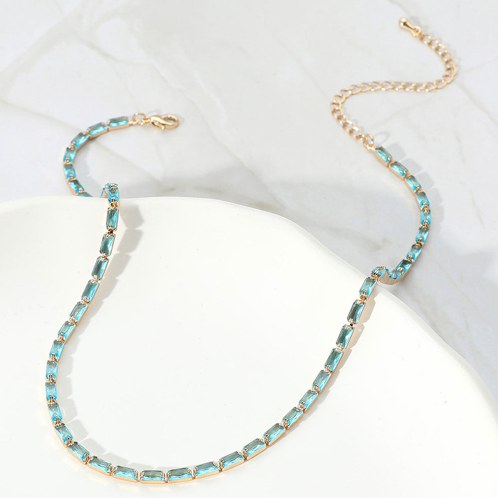 Ожерелье с прямоугольным камнем Fashnzfab, Blue Zircon, Gold
Ожерелье с прямоугольным камнем Fashnzfab, Blue Zircon, Gold