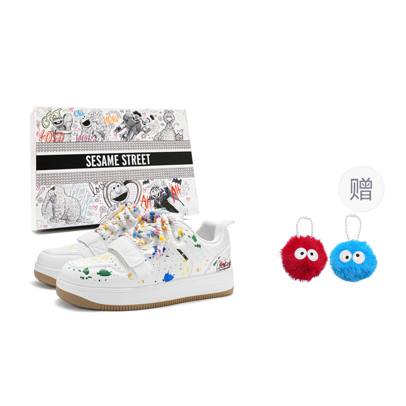 SESAME STREET Водонепроницаемые, сбалансированные и дышащие низкие скейтбордские кроссовки унисекс - Граффити Уайт (включает 1 случайный кулон)
SESAME STREET Водонепроницаемые, сбалансированные и дышащие низкие скейтбордские кроссовки унисекс - Граффити Уайт (включает 1 случайный кулон)
