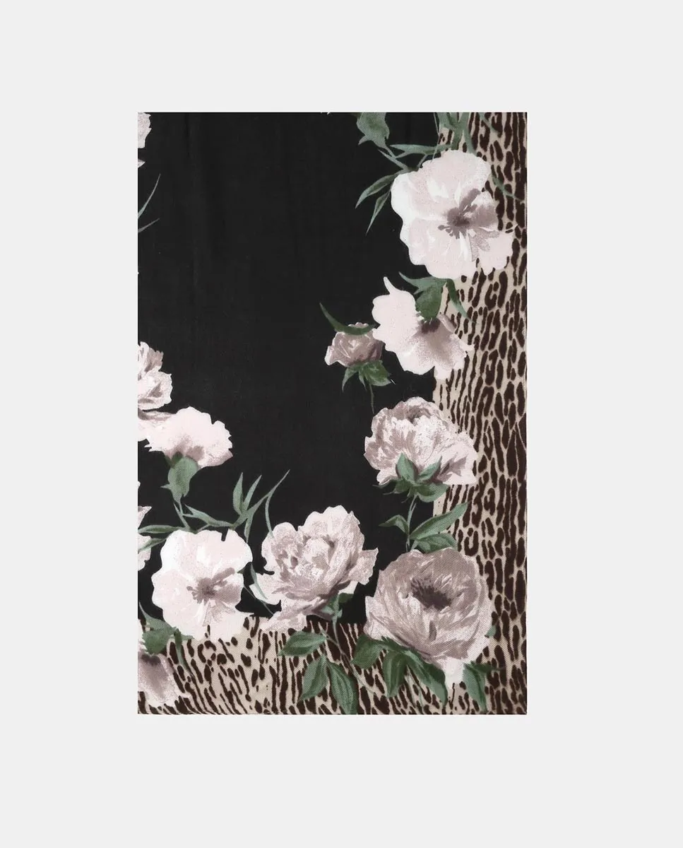 Платок с цветочным принтом в стиле анималистик LIUJO, черный
Платок с цветочным принтом в стиле анималистик LIUJO, черный