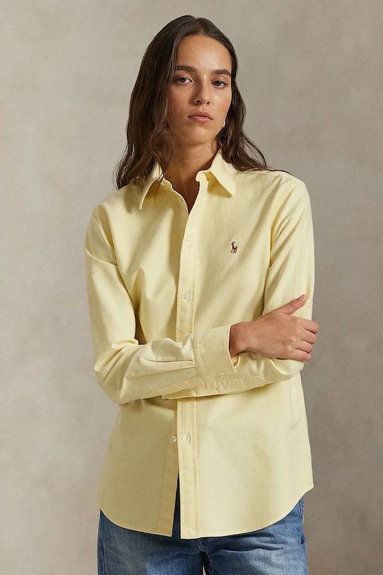 Хлопковая рубашка Polo Ralph Lauren, желтый
Хлопковая рубашка Polo Ralph Lauren, желтый