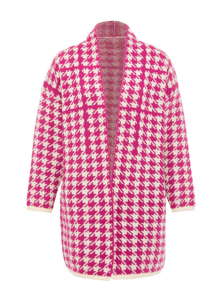 Женский кардиган в клетку бежевого и фиолетового цветов faina
Женский кардиган в клетку бежевого и фиолетового цветов faina