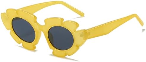 Модные солнцезащитные очки конфетных цветов для женщин, ретро-очки в форме цветка, трендовые солнцезащитные очки для мужчин с защитой от УФ-излучения UV400 MTZJH, Yellow Gray
Модные солнцезащитные очки конфетных цветов для женщин, ретро-очки в форме цветка, трендовые солнцезащитные очки для мужчин с защитой от УФ-излучения UV400 MTZJH, Yellow Gray