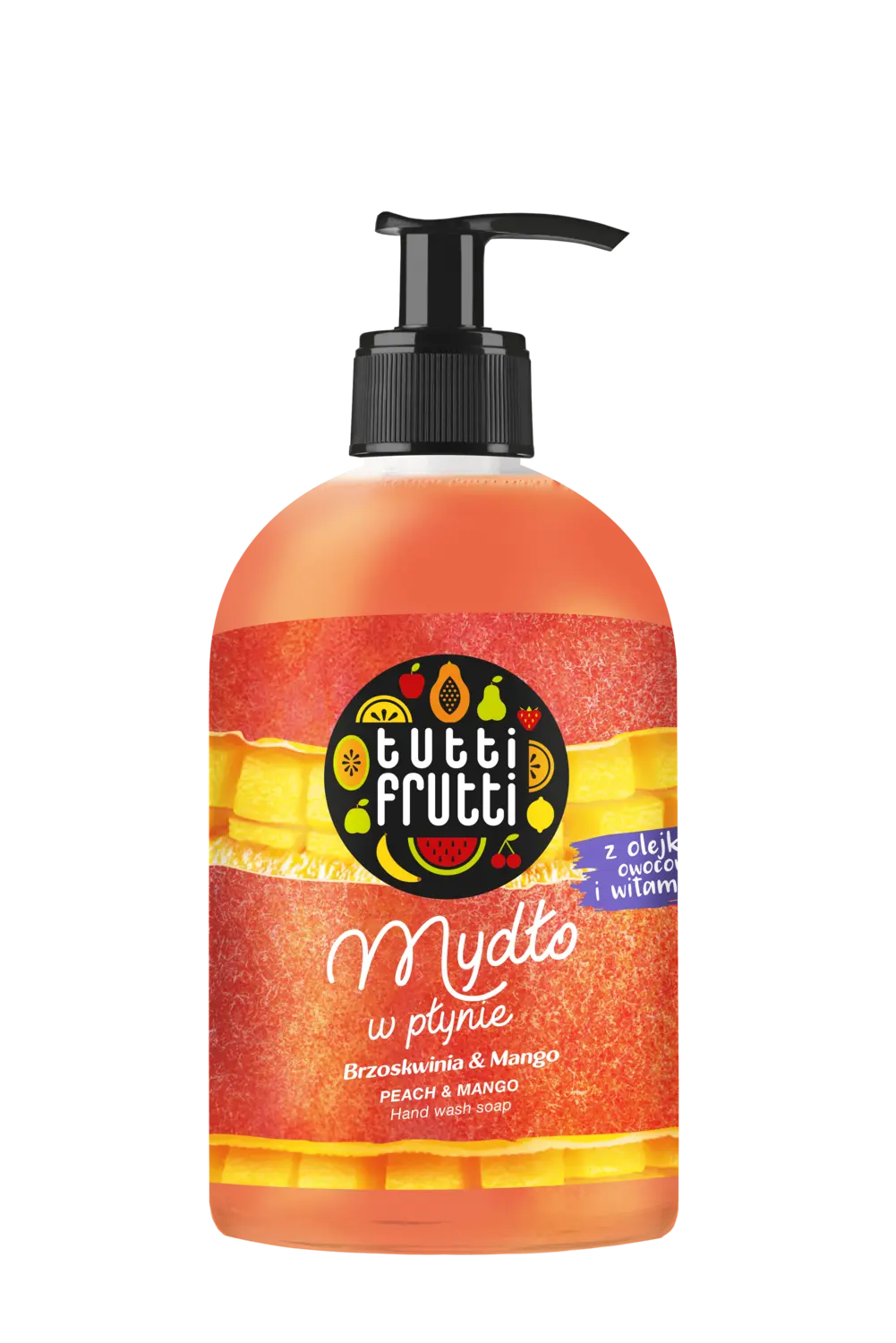 Жидкое мыло Tutti Frutti Brzoskwinia&Mango, 500 мл
Жидкое мыло Tutti Frutti Brzoskwinia&Mango, 500 мл