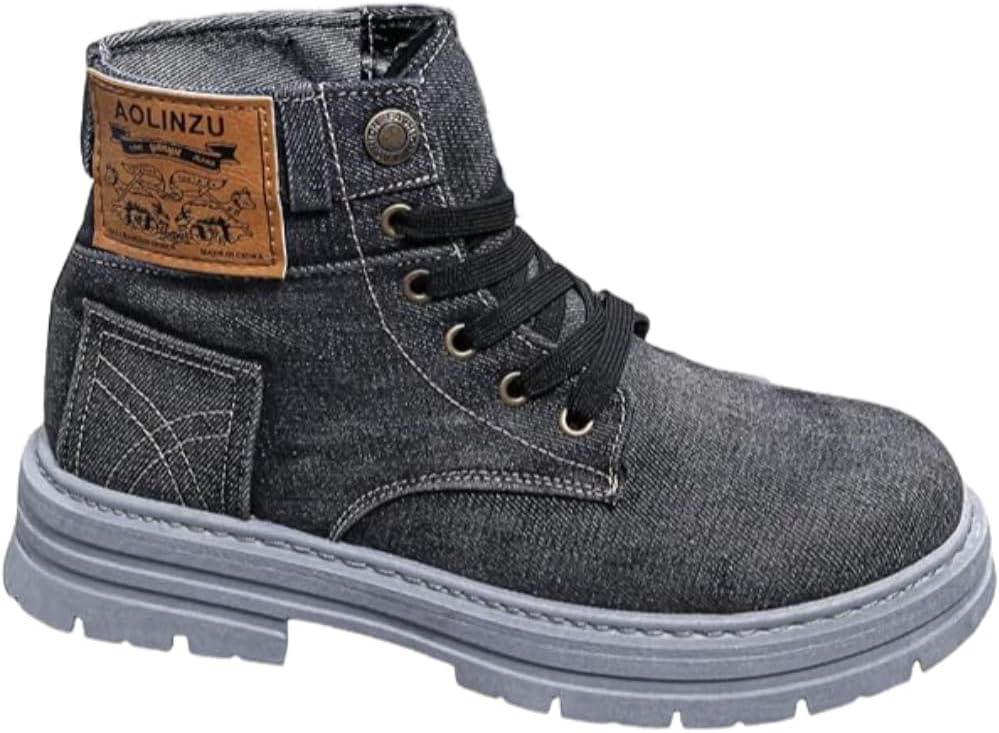 Модные мягкие удобные легкие джинсовые повседневные ботинки для мужчин с высокой подошвой, противоскользящие, прочные обувь Lexamen, черный
Модные мягкие удобные легкие джинсовые повседневные ботинки для мужчин с высокой подошвой, противоскользящие, прочные обувь Lexamen, черный