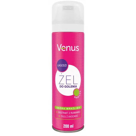 Гель для бритья, Ромашка, 200мл Venus
Гель для бритья, Ромашка, 200мл Venus