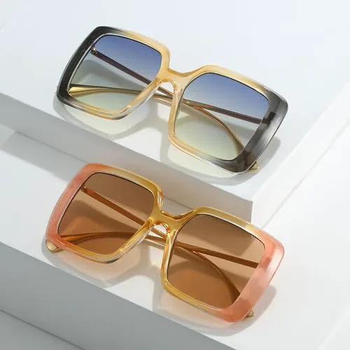 Большие солнцезащитные очки с двухцветным градиентом (зеленый и желтый) для женщин, модные солнцезащитные очки UV400 для мужчин в стиле панк MTZJH, Tea Gray
Большие солнцезащитные очки с двухцветным градиентом (зеленый и желтый) для женщин, модные солнцезащитные очки UV400 для мужчин в стиле панк MTZJH, Tea Gray