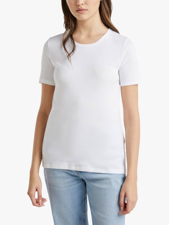 Футболка с круглым вырезом в тонкую рубчатую полоску Benetton, цвет Optical White
Футболка с круглым вырезом в тонкую рубчатую полоску Benetton, цвет Optical White