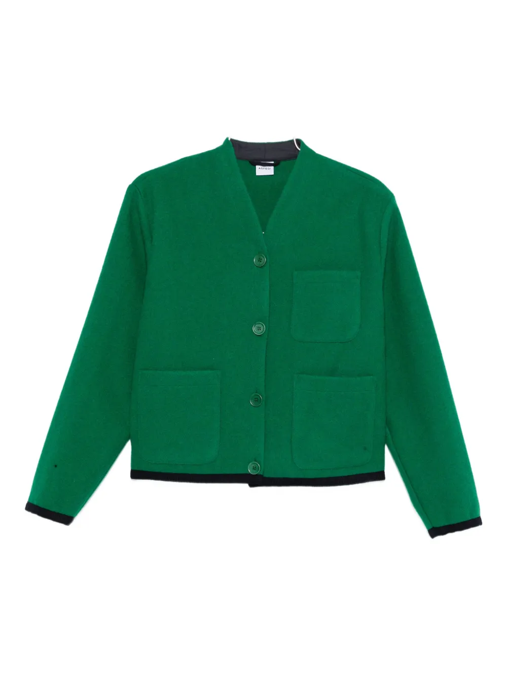 Жакет с накладными карманами ASPESI, зеленый
Жакет с накладными карманами ASPESI, зеленый