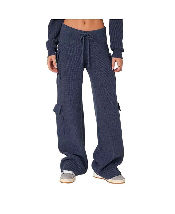 Женские зимние трикотажные брюки-карго Edikted, синий
Женские зимние трикотажные брюки-карго Edikted, синий