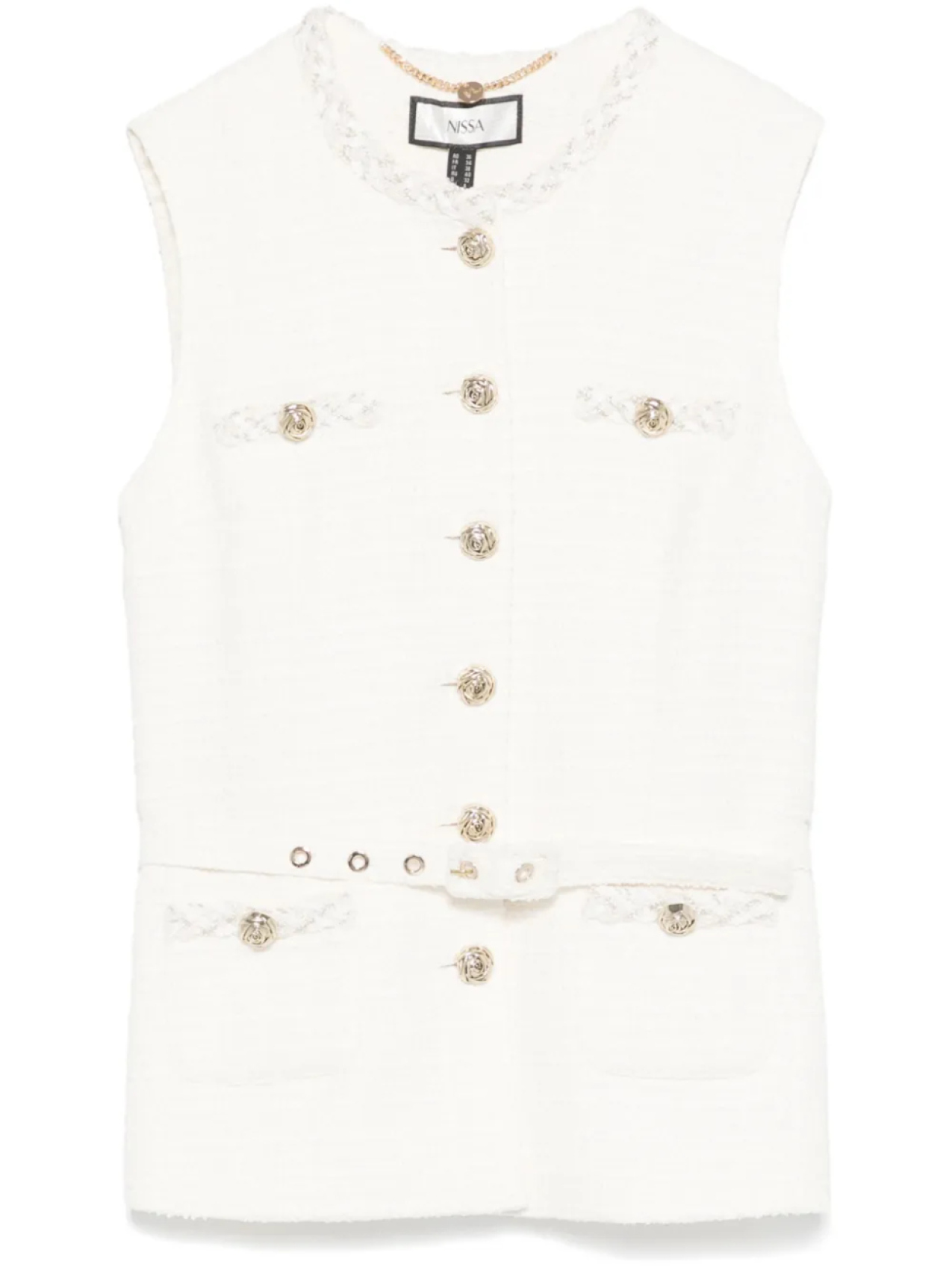 NISSA жилет из ткани букле, белый
NISSA жилет из ткани букле, белый