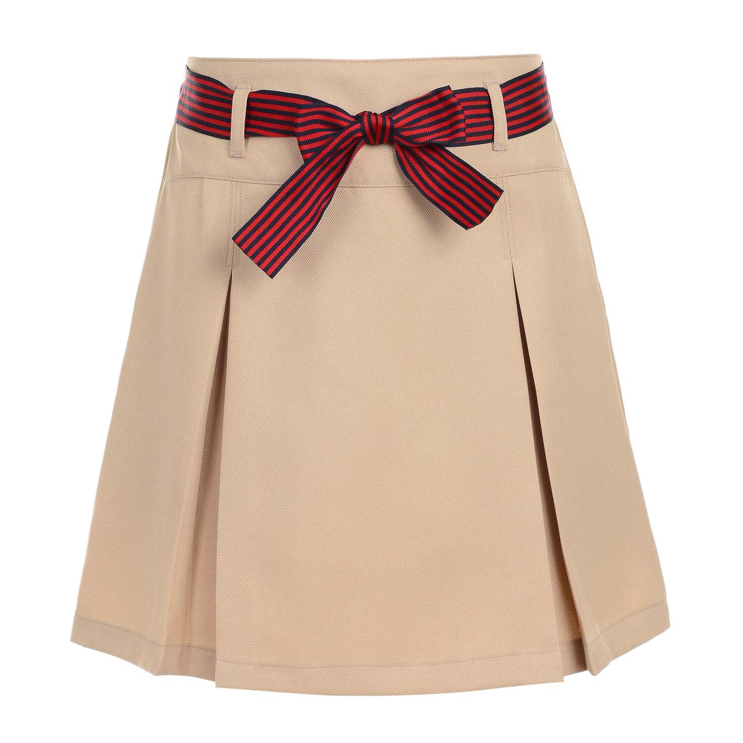 Nautica Девичья плиссированная юбка-шорты с полосатым бантом (Плюс размеры), Tavern/Deep Truffle 
Nautica Девичья плиссированная юбка-шорты с полосатым бантом (Плюс размеры), Tavern/Deep Truffle