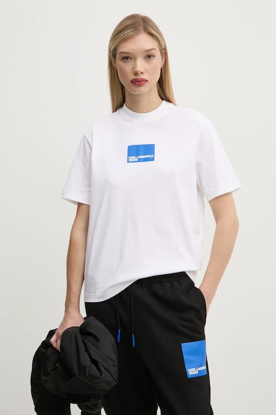 Хлопковая футболка Karl Lagerfeld Jeans, белый
Хлопковая футболка Karl Lagerfeld Jeans, белый