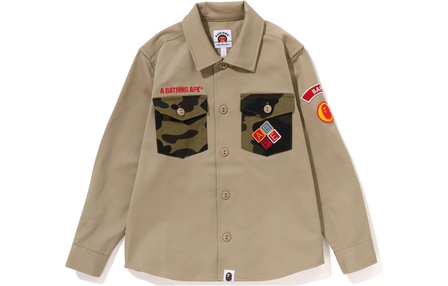 Детская рубашка A Bathing Ape, коричневый
Детская рубашка A Bathing Ape, коричневый