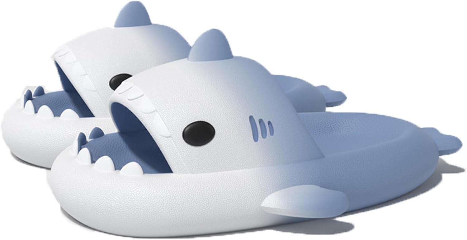 Тапочки Zureto Shark Cloud, милые тапочки с рисунком акулы для дома и улицы для женщин и мужчин, белый/синий
Тапочки Zureto Shark Cloud, милые тапочки с рисунком акулы для дома и улицы для женщин и мужчин, белый/синий