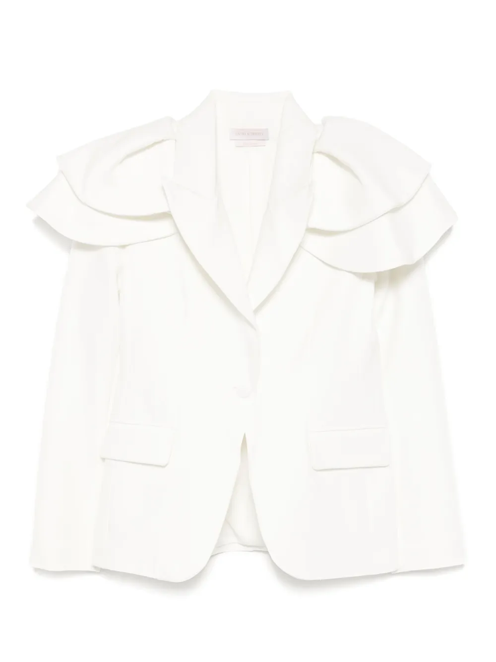 Приталенный блейзер с оборками Saiid Kobeisy, белый
Приталенный блейзер с оборками Saiid Kobeisy, белый