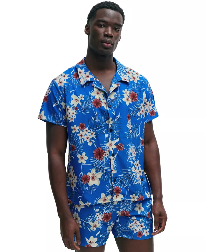 Мужская классическая пляжная рубашка с принтом Hugo Boss, коричневый/бежевый
Мужская классическая пляжная рубашка с принтом Hugo Boss, коричневый/бежевый