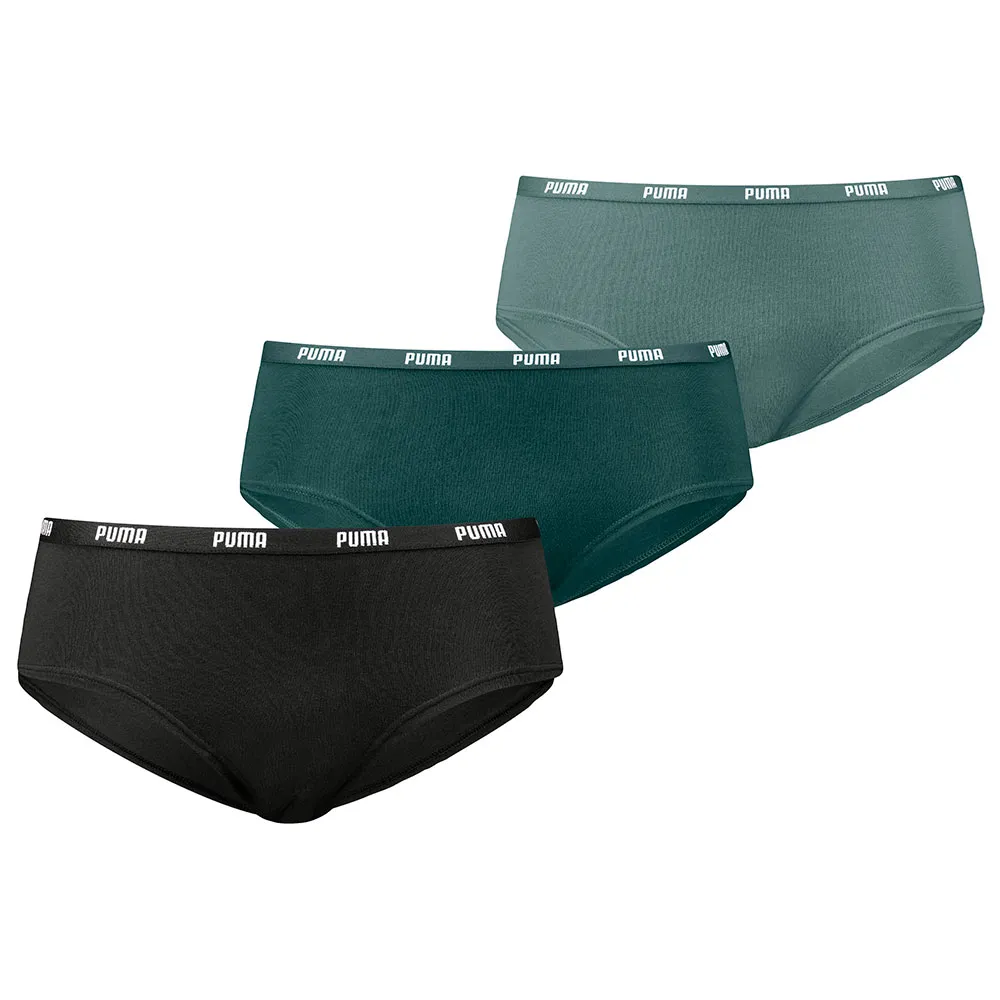 Трусы 3 шт Puma Hipster, зеленый 
Трусы 3 шт Puma Hipster, зеленый
