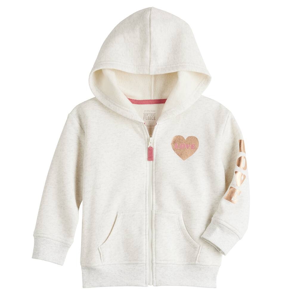 Флисовая толстовка на молнии Jumping Beans для маленьких девочек, цвет Love Grey Heather
Флисовая толстовка на молнии Jumping Beans для маленьких девочек, цвет Love Grey Heather