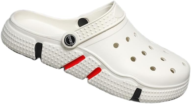 Мужские пляжные сандалии HoaloX с плоской подошвой, для садовых работ, легкие, противоскользящие, повседневного стиля, с открытым носком, белый
Мужские пляжные сандалии HoaloX с плоской подошвой, для садовых работ, легкие, противоскользящие, повседневного стиля, с открытым носком, белый